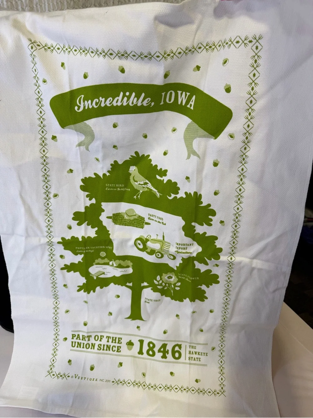 Incredible Iowa Green Tree Tea Towel